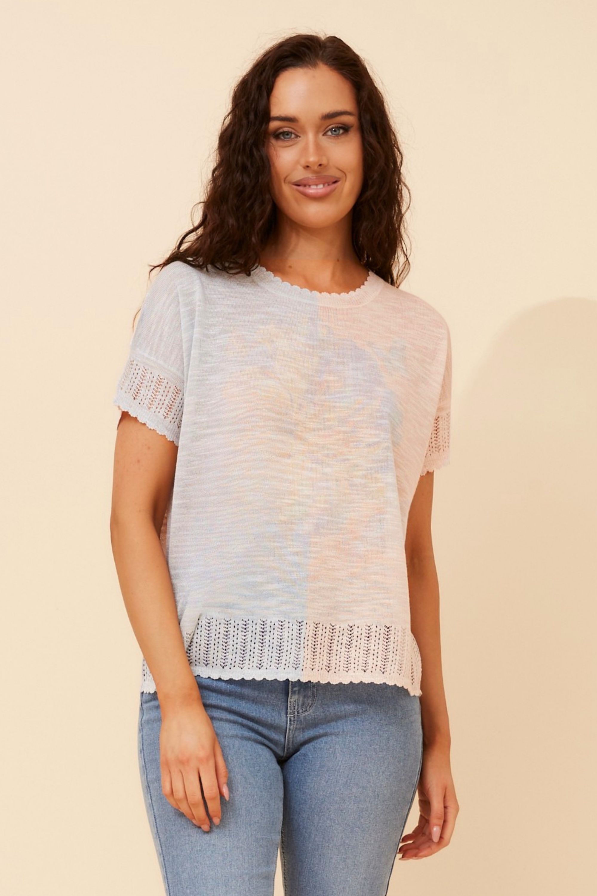 HIRA POINTELLE KNIT PULLOVER