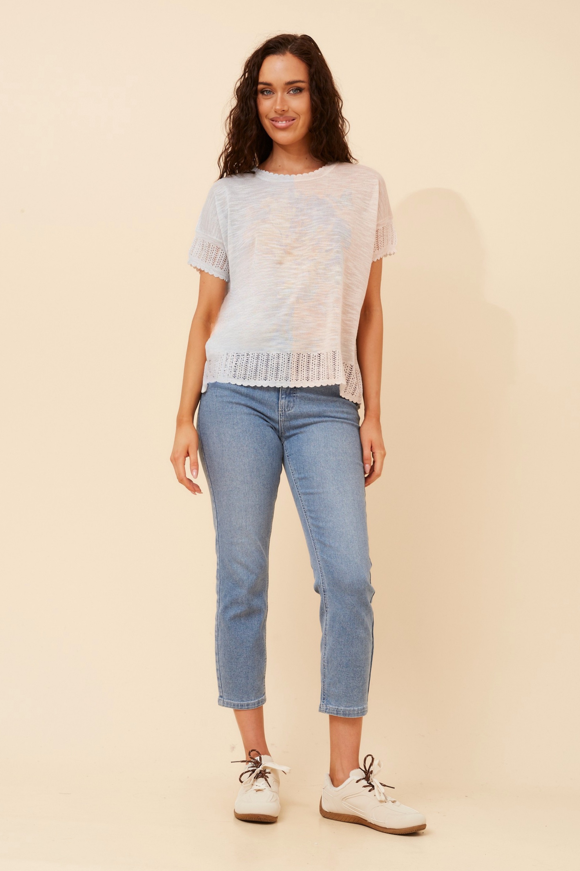 HIRA POINTELLE KNIT PULLOVER