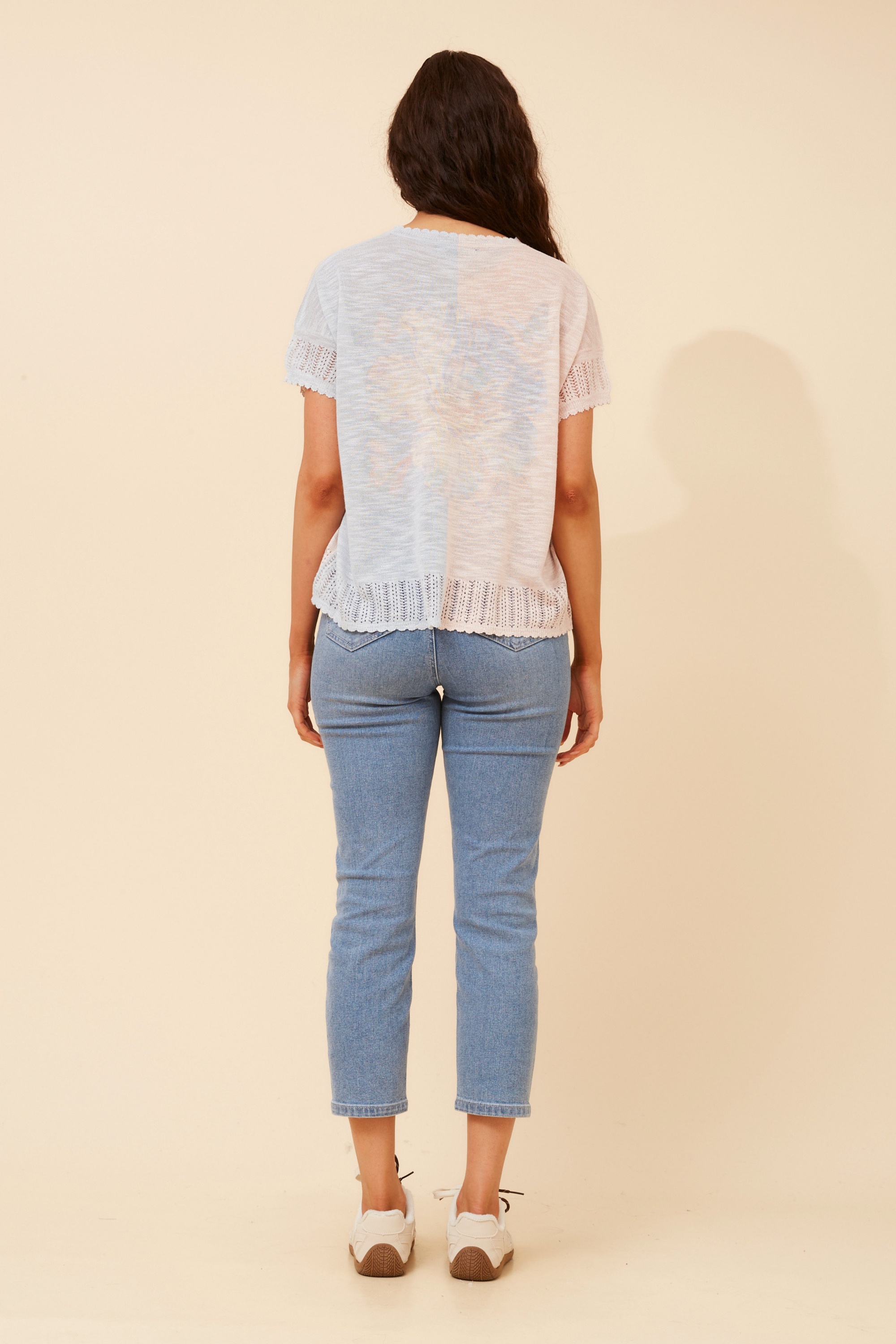 HIRA POINTELLE KNIT PULLOVER