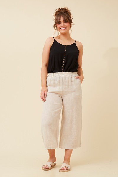 HOLLAND LINEN CULOTTE PANTS