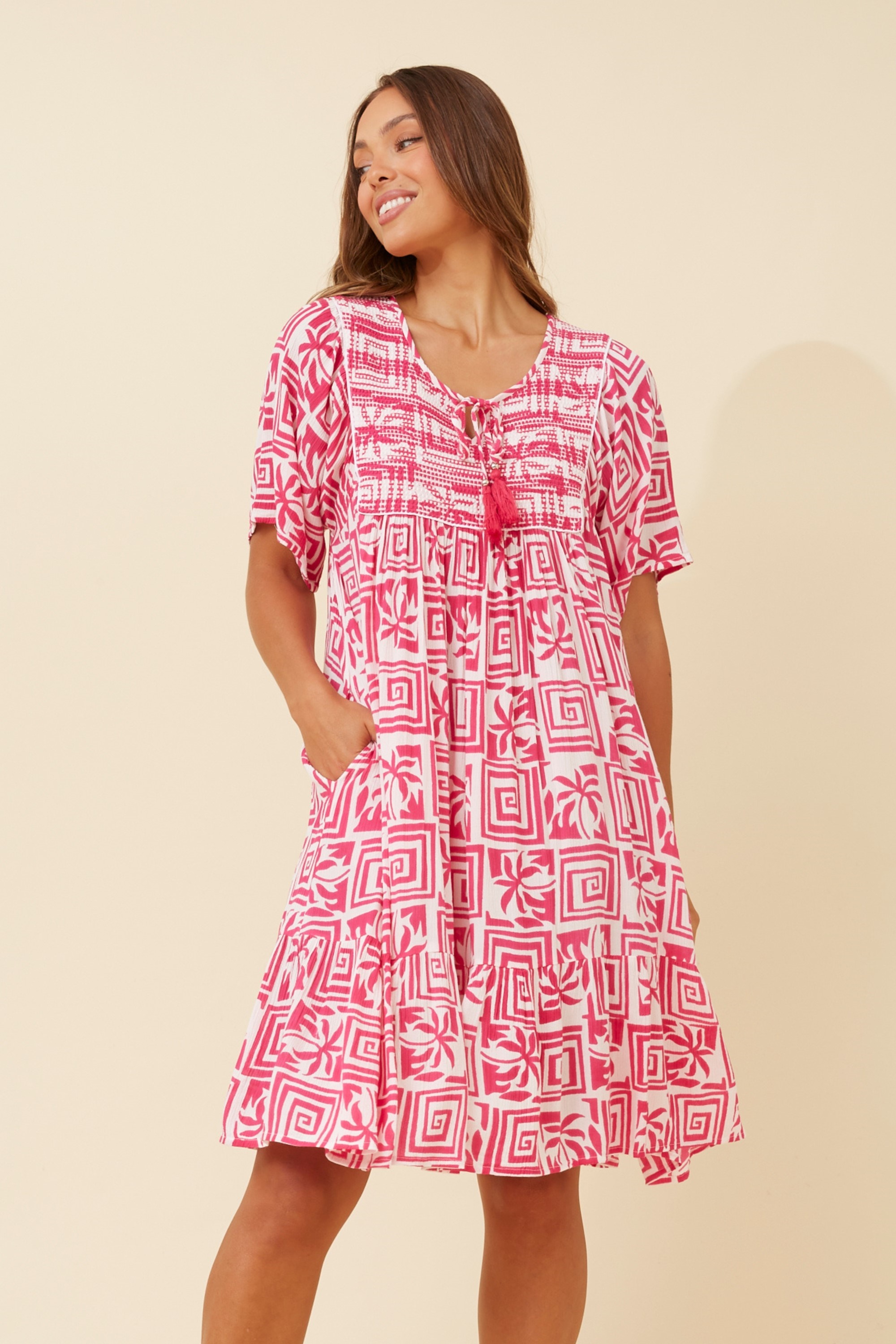 HONDA ABSTRACT PRINT DRESS