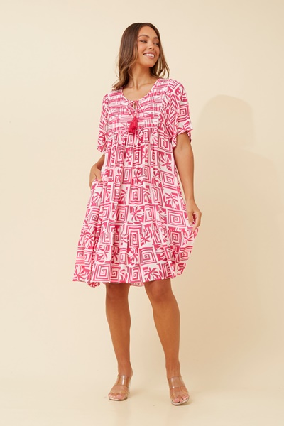 HONDA ABSTRACT PRINT DRESS