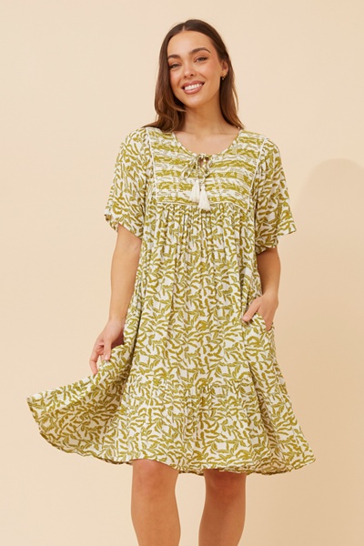 HONDA LEAF PRINT DRESS