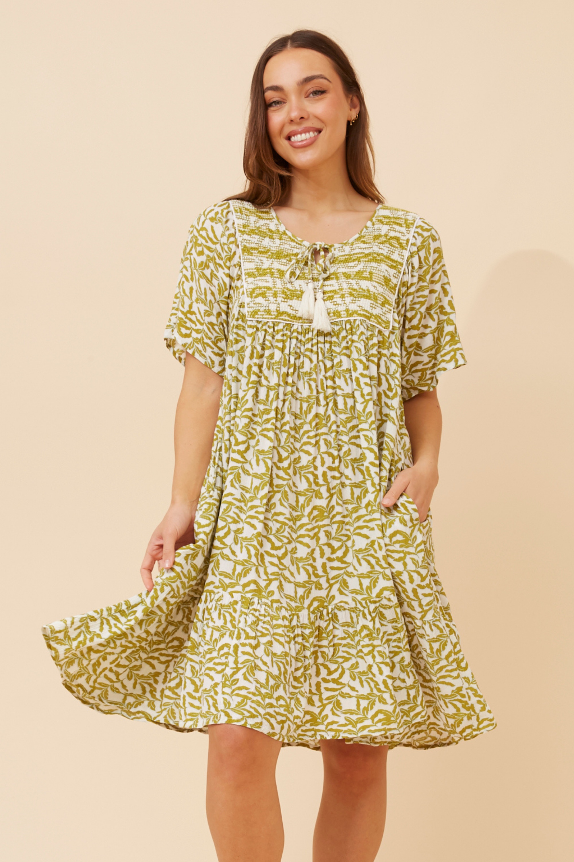 HONDA LEAF PRINT DRESS