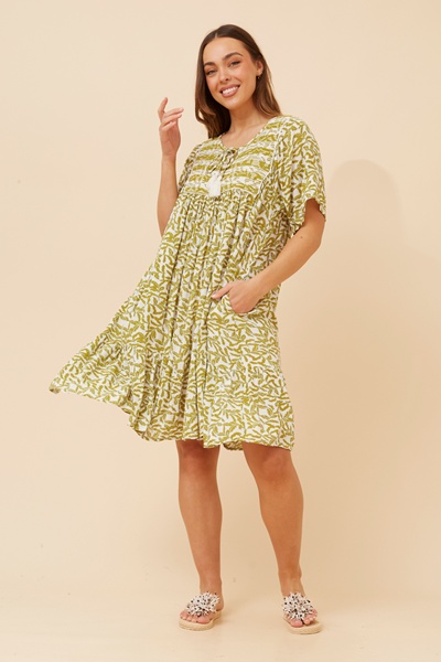 HONDA LEAF PRINT DRESS