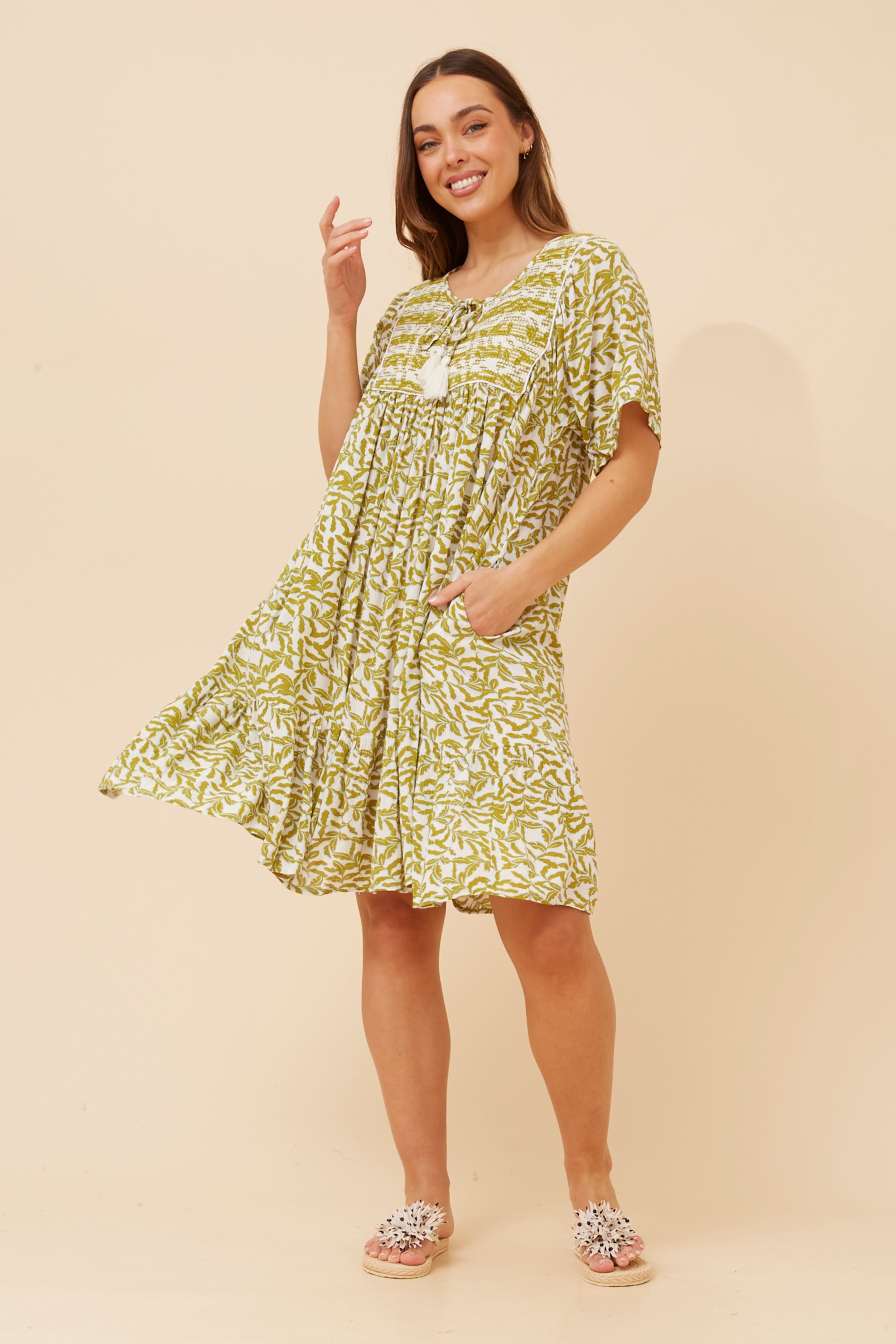 HONDA LEAF PRINT DRESS