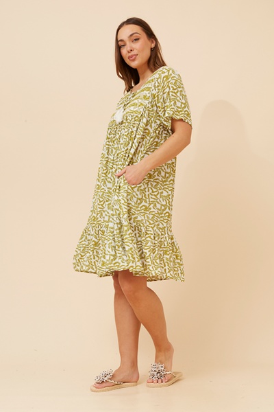 HONDA LEAF PRINT DRESS