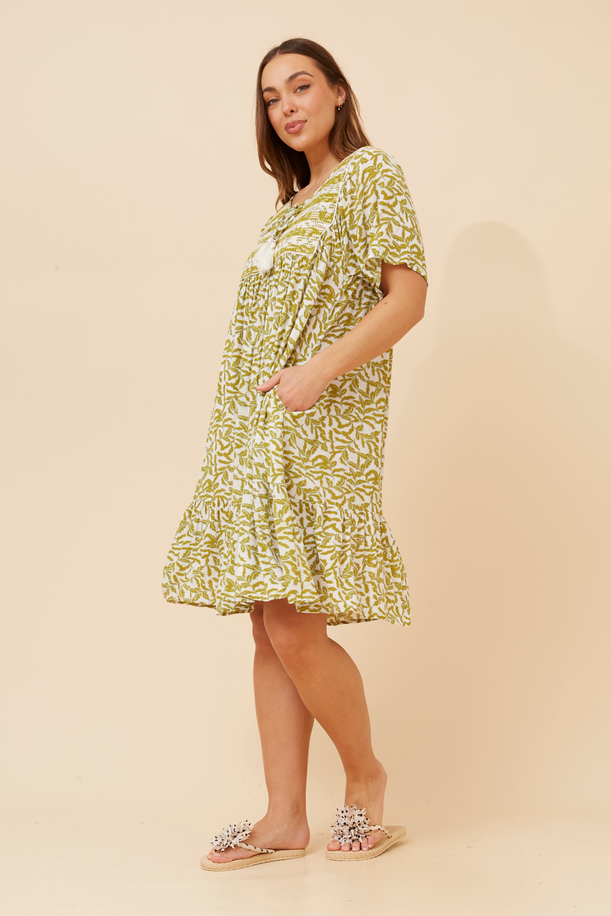 HONDA LEAF PRINT DRESS