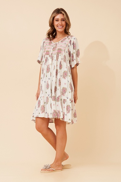 HONDA PAISLEY PRINT BOHO DRESS