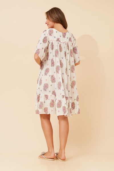 HONDA PAISLEY PRINT BOHO DRESS