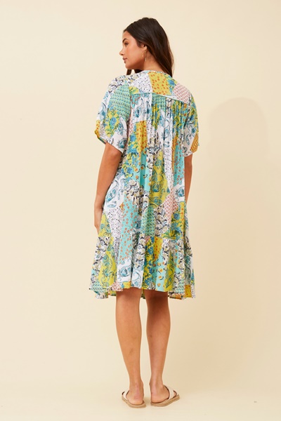 HONDA PATCHWORK PRINT DRESS