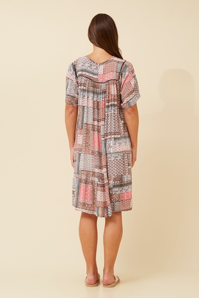 HONDA PATCHWORK PRINT DRESS