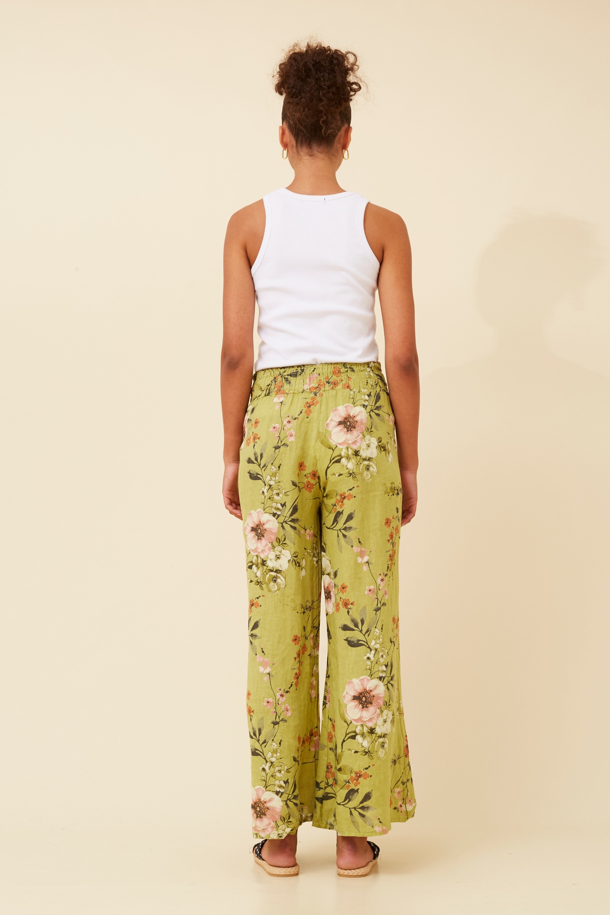 HONORA FLORAL LINEN PANTS