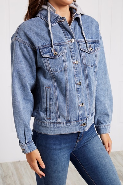 levi hooded denim jacket womens