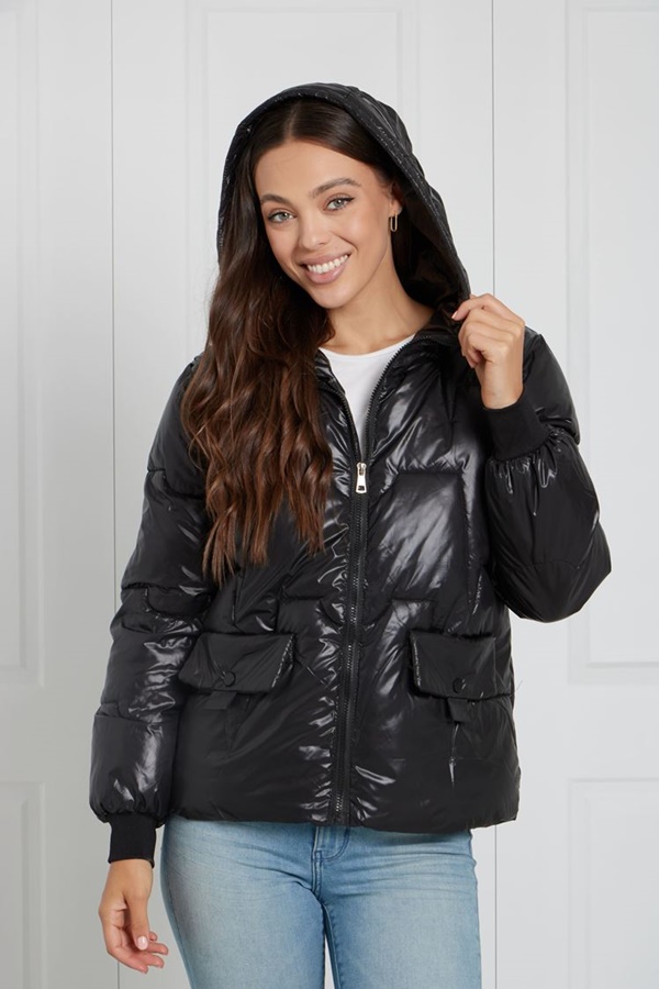 HOODED PUFFER JACKET HOODED PUFFER JACKET