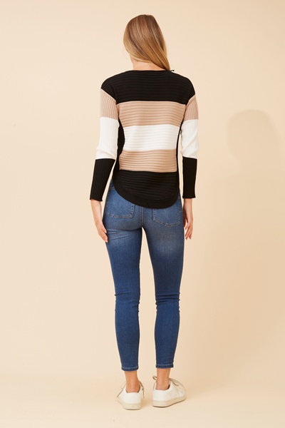 HOPE COLOR BLOCK KNIT JUMPER
