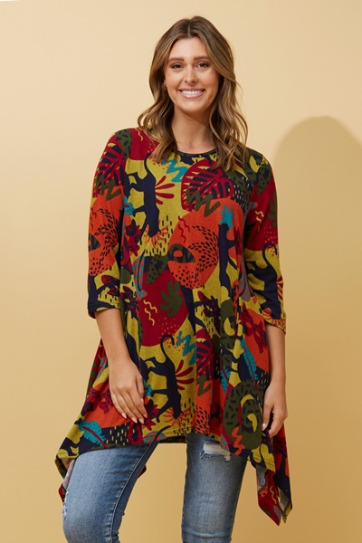 HOSHI JUNGLE PRINT TUNIC TOP