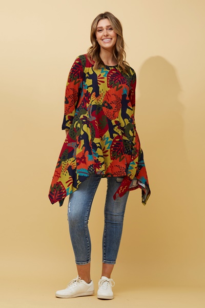 HOSHI JUNGLE PRINT TUNIC TOP