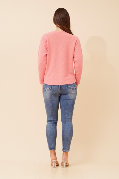 HOWARD SOLID EMBELLISHED KNIT PULLOVER