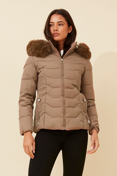 HUA FAUX FUR PUFFER JACKET