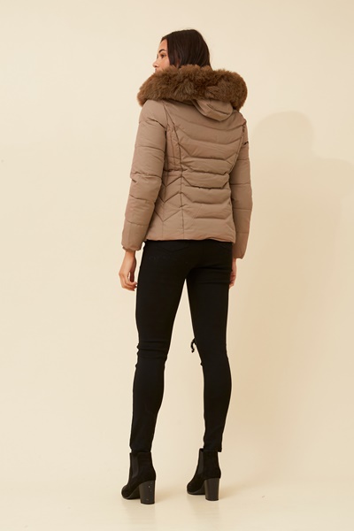 HUA FAUX FUR PUFFER JACKET