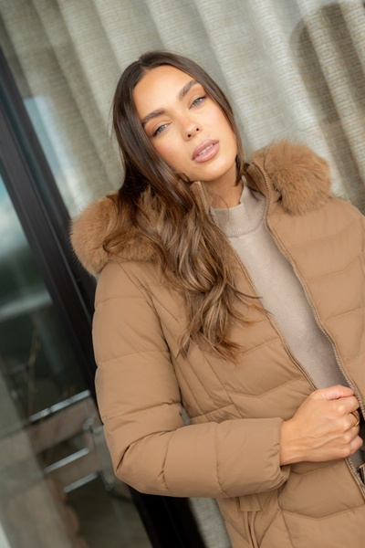 HUA FAUX FUR PUFFER JACKET