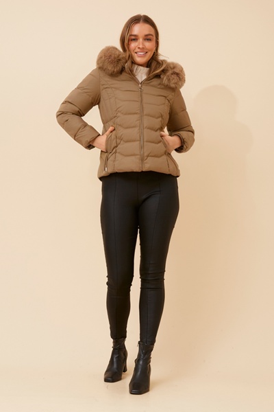 HUA FAUX FUR PUFFER JACKET