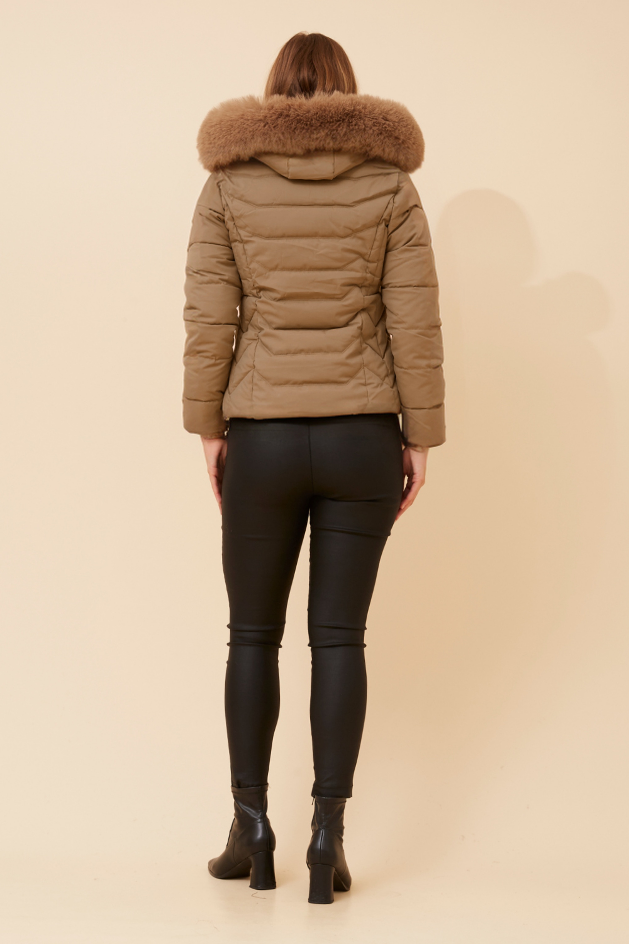 HUA FAUX FUR PUFFER JACKET