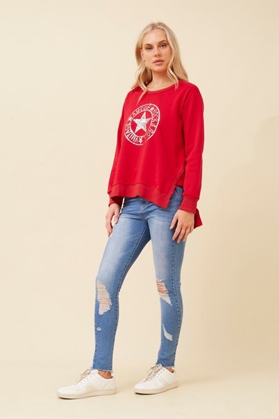 HUDSON GRAPHIC PRINT PULLOVER