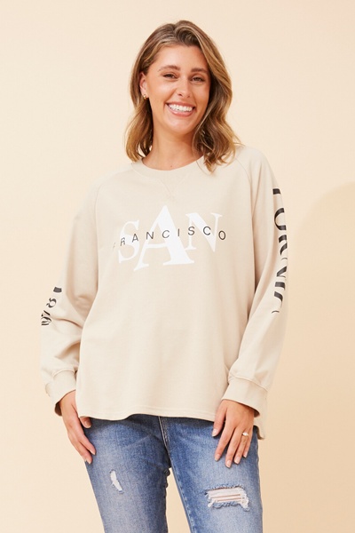 HUETTE GRPHIC PRINT JUMPER