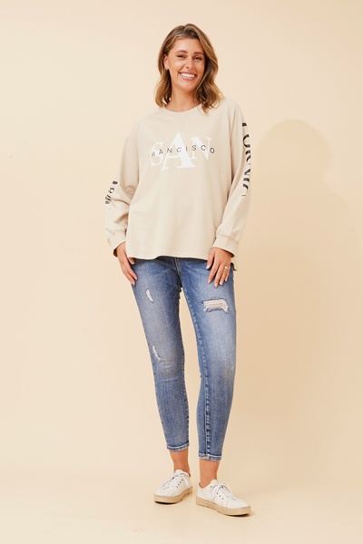 HUETTE GRPHIC PRINT JUMPER