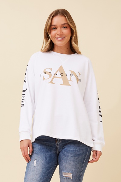 HUETTE GRPHIC PRINT JUMPER