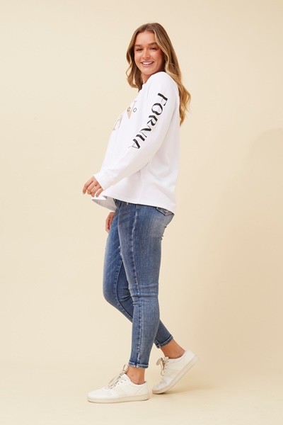 HUETTE GRPHIC PRINT JUMPER