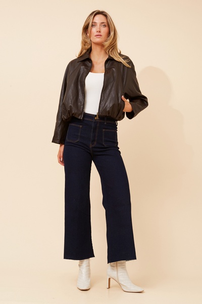 HUGHIE VEGAN LEATHER JACKET