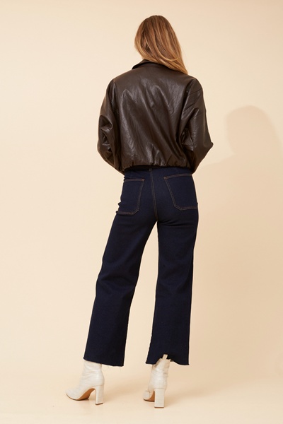 HUGHIE VEGAN LEATHER JACKET