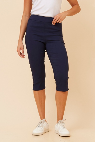 IDALINA SOLID CAPRI PANTS