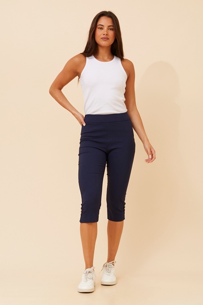 IDALINA SOLID CAPRI PANTS