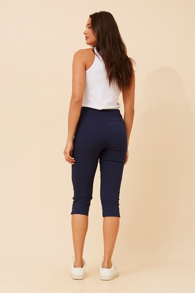IDALINA SOLID CAPRI PANTS