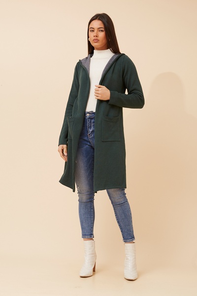 IMA HOODED KNIT CARDIGAN