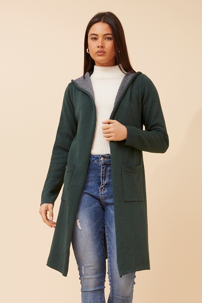 IMA HOODED KNIT CARDIGAN