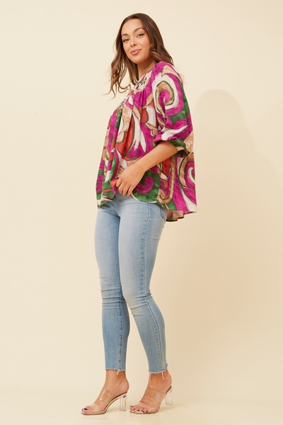 IMELDA ABSTRACT PRINT TOP