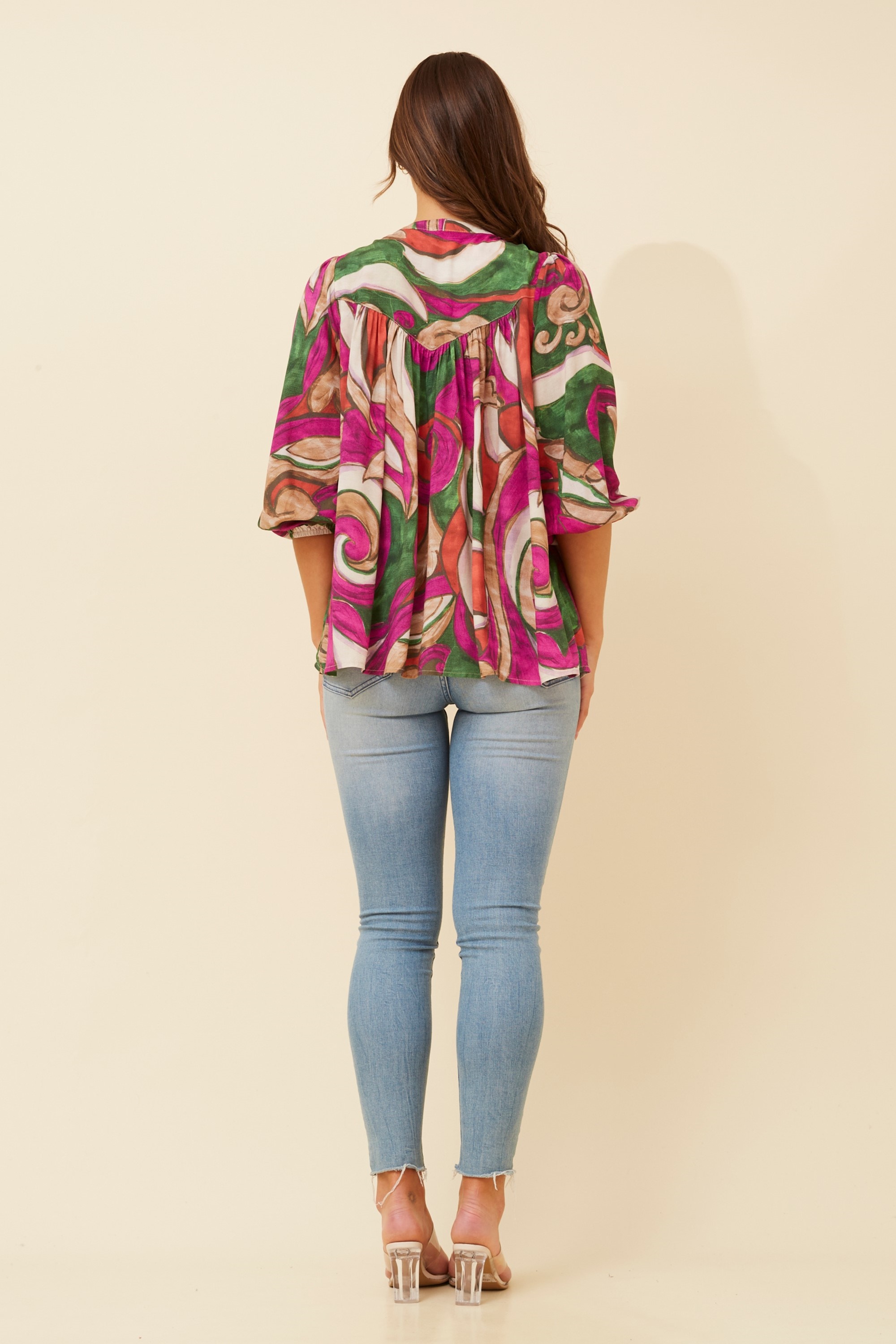 IMELDA ABSTRACT PRINT TOP