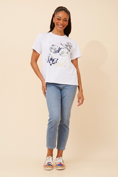 IMILIA BUTTERFLY PRINT T-SHIRT