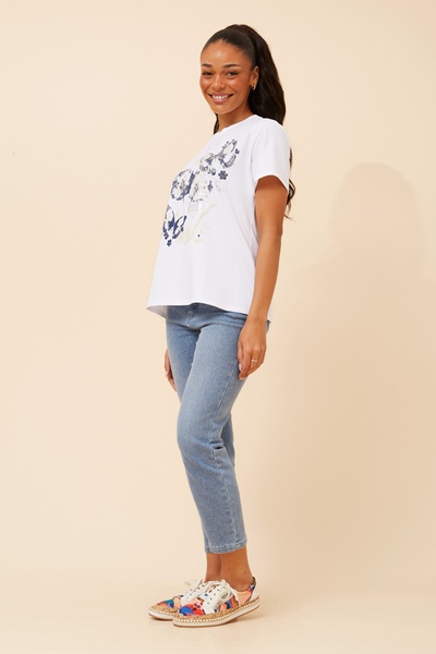 IMILIA BUTTERFLY PRINT T-SHIRT