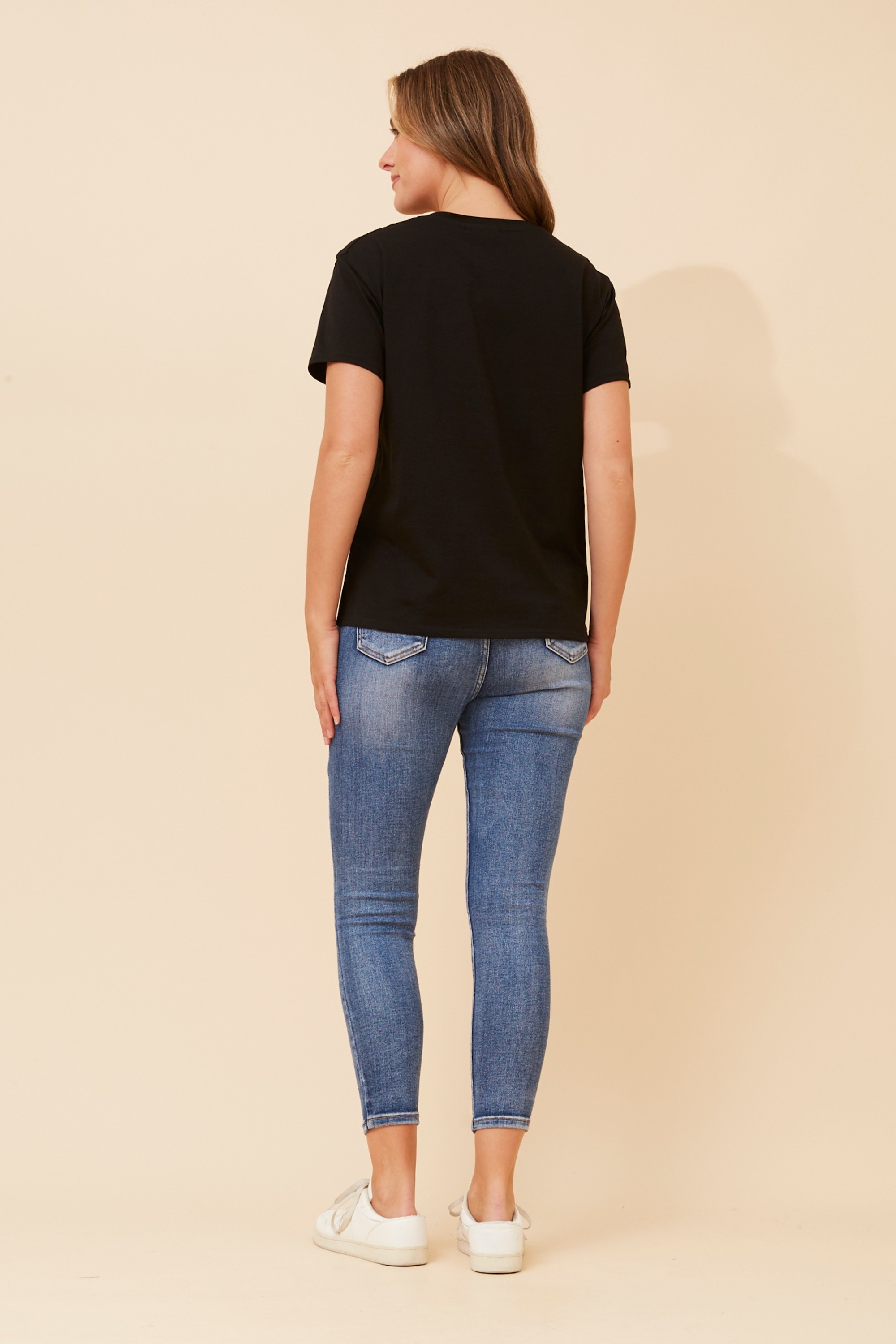 IMILIA DIAMANTE BOW T-SHRT