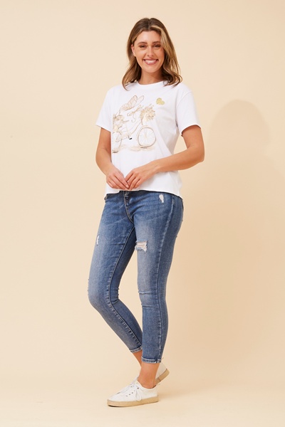 IMILIA FOIL PRINT T-SHIRT