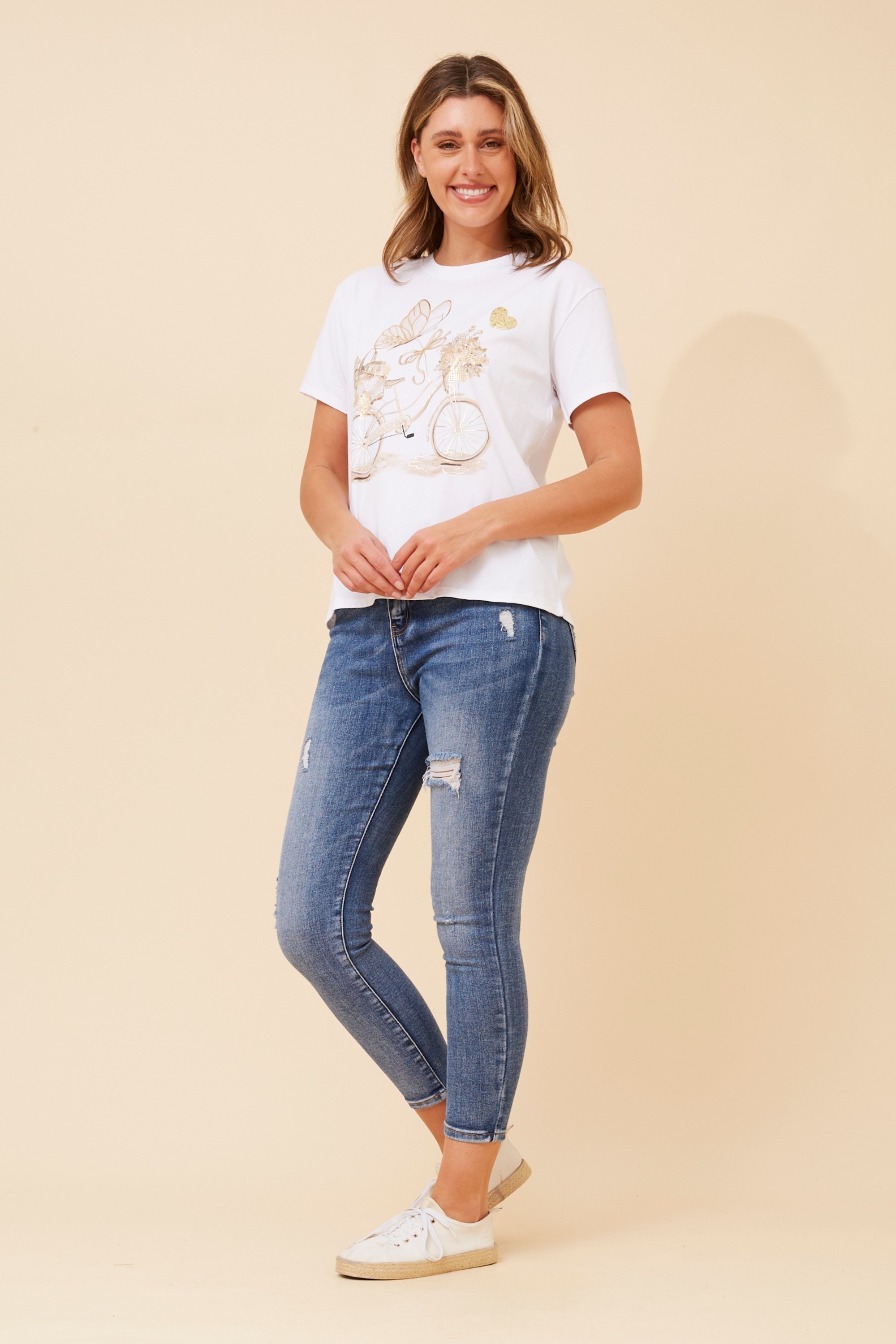 IMILIA FOIL PRINT T-SHIRT