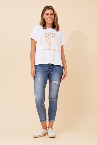 IMILIA FOIL PRINT T-SHRT