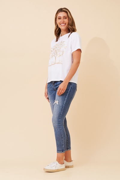 IMILIA FOIL PRINT T-SHRT