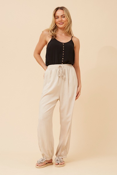IMRE LINEN BLEND PANTS